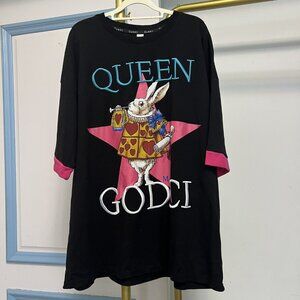 Oversized bunny print T-shirt